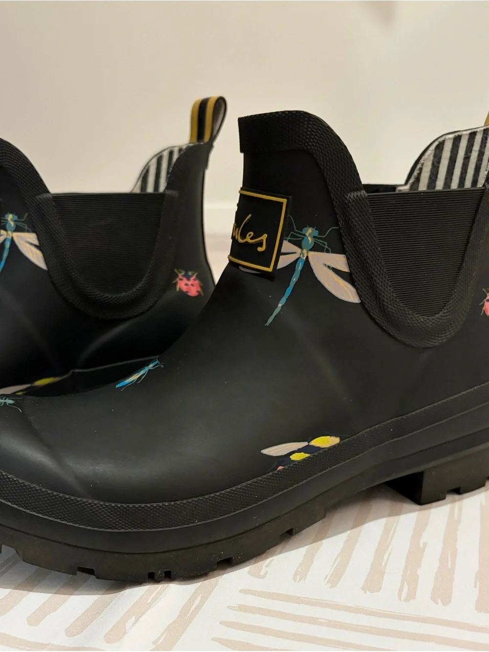 Joules Wellibob “Black Bugs” Design (38/7)